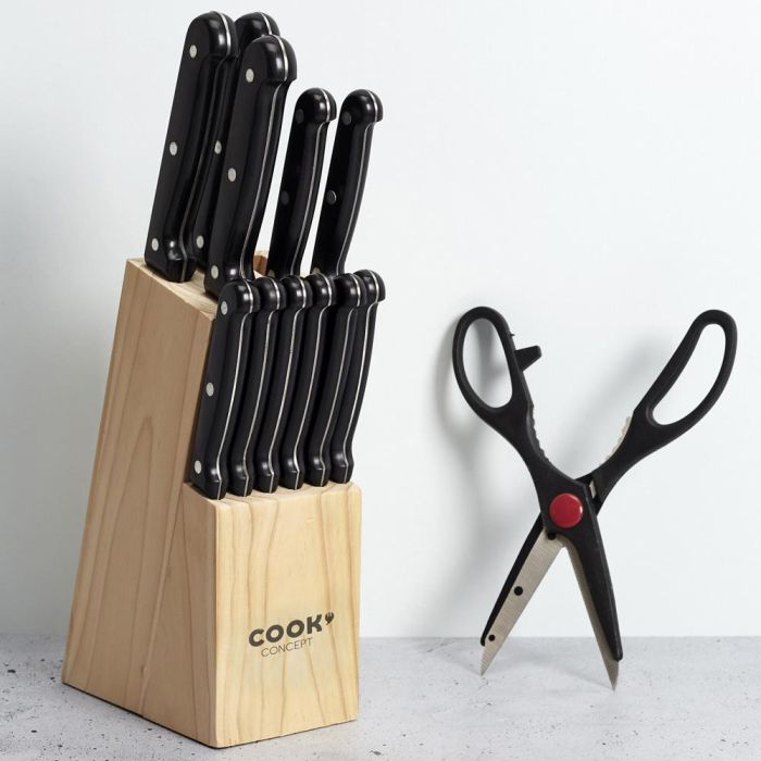 Bloque Con 11 Cuchillos Y Tijera Cook Concept 1