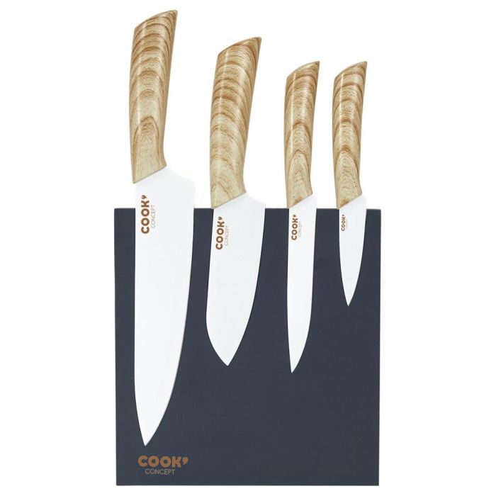 4 Cuchillos Con Bloque Imantado Cook Concept 2