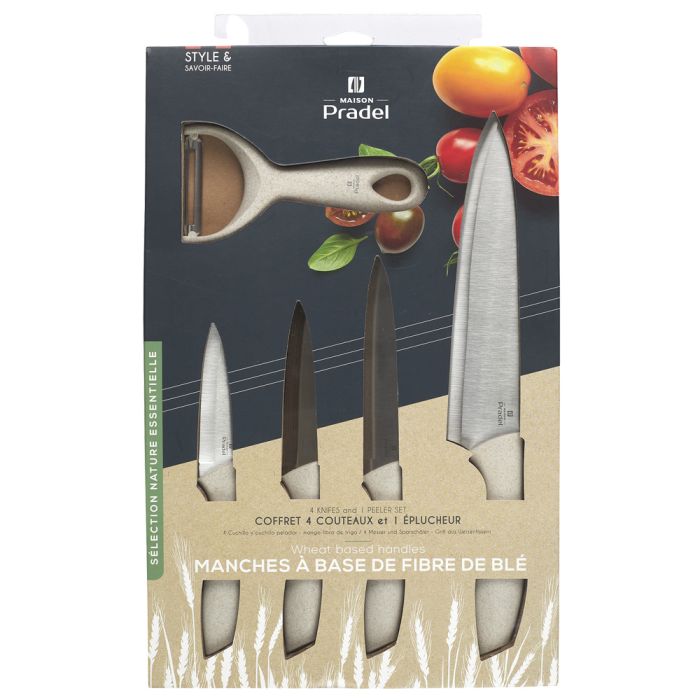 Cuchillo x4 y cuchillo pelador mango fibra de trig 1