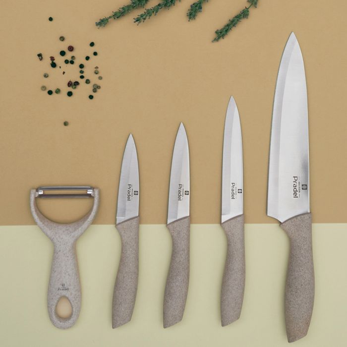 Cuchillo x4 y cuchillo pelador mango fibra de trig 2