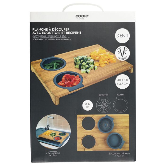 Tabla Cortar Con Escurridor Bol Cook Concept