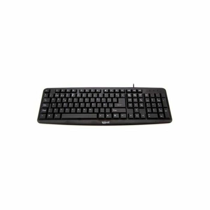 Teclado iggual QWERTY USB Negro Qwerty Español