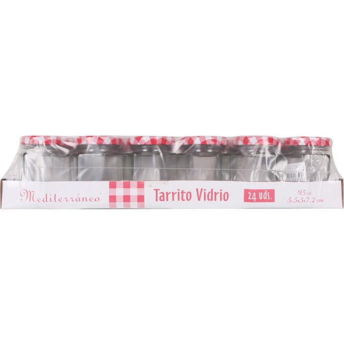 Mediterraneo Tarrito de Vidrio Multiusos 95 cc, 5.5x5x7.2 cm (24 Unidades) 1