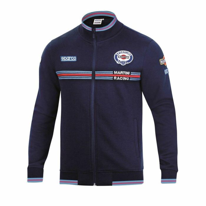 Sparco S01278MRBM3L Sudadera con Cremallera Completa 100% Algodón Rayas Martini Racing para Fanáticos del Automovilismo 0 Sparco S01278MRBM3L Sudadera con Cremallera Completa 100% Algodón Rayas Martini Racing para Fanáticos del Automovilismo 0