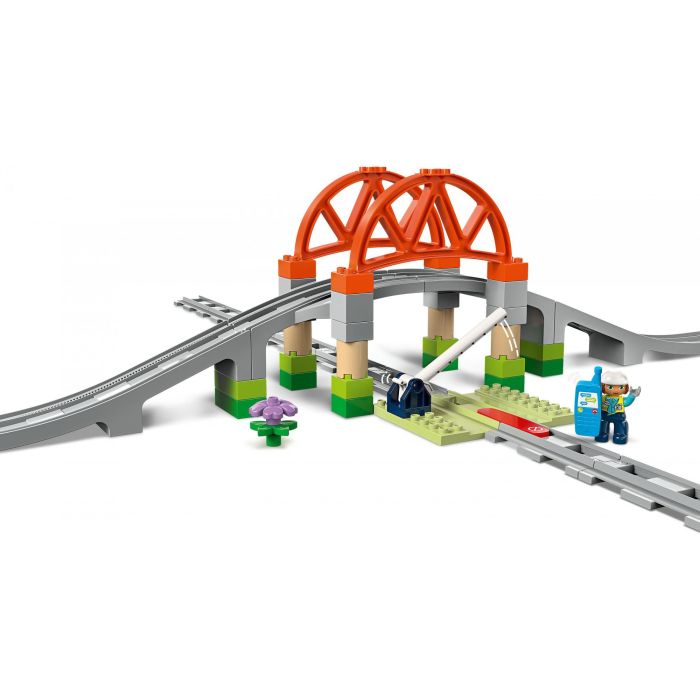 Lego DUPLO 10426 Set de Expansión My Town: Vías de Tren y Puente para Aprendizaje Temprano 3