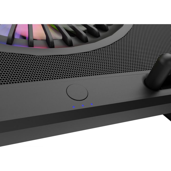GENESIS Oxid 850 Almohadilla Refrigeradora para Portátil 17.3" con 5 Ventiladores, Iluminación RGB, Ajuste de Altura y 2 Puertos USB Negro 8