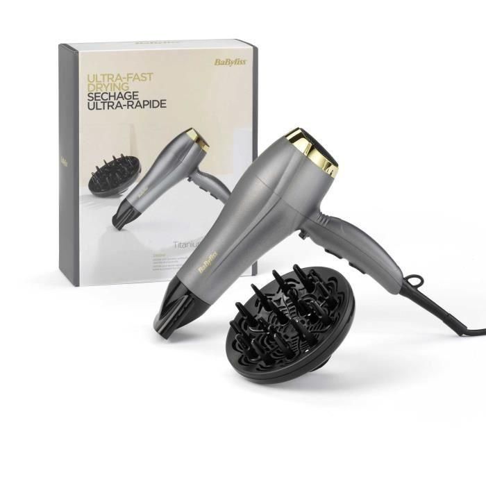 Secador de pelo Titanium Gold 2300 - BABYLISS - 5513TE - 2300 W - 3 temperaturas / 2 velocidades 3 Secador de pelo Titanium Gold 2300 - BABYLISS - 5513TE - 2300 W - 3 temperaturas / 2 velocidades 3