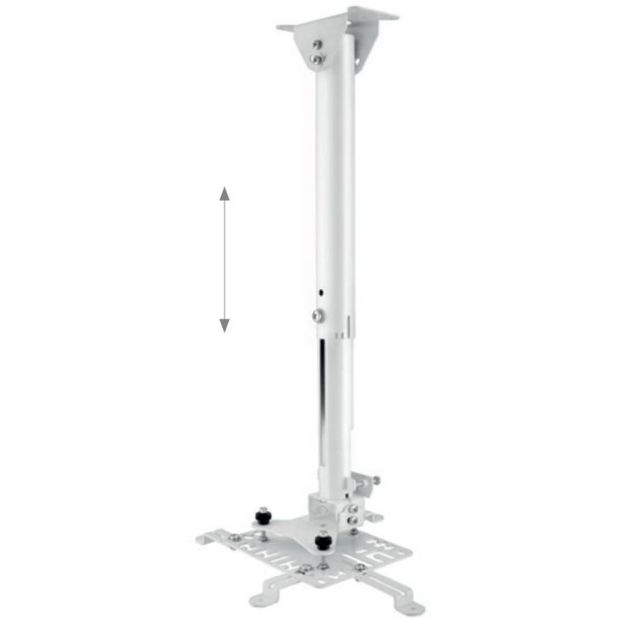 Hagor HA BDH Techo Soporte Telescópico para Proyector 700-1250 mm – Soporte Acero Inoxidable con Ajuste de Altura, 25kg