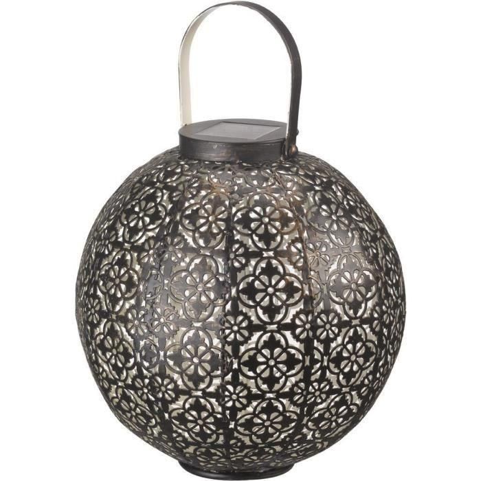 Lanterne solaire Damaskus en metal ajoure 1 Lanterne solaire Damaskus en metal ajoure 1