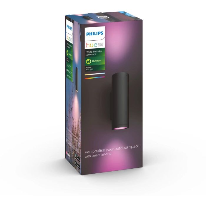 Philips Hue White & Color Ambiance Appear Wandleuchte rund Schwarz 1200lm 3