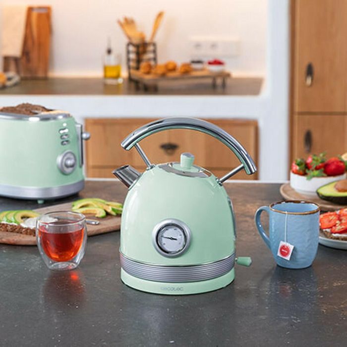Hervidor Cecotec Thermosense 420 Vintage Light Green 1,8 L 2200 W Acero Inoxidable 1
