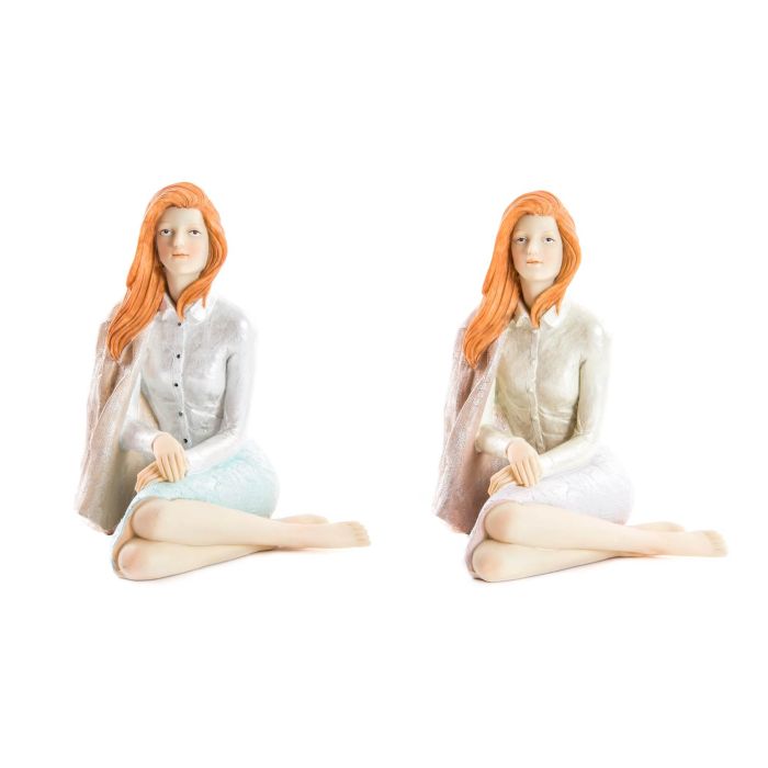 DKD Home Decor Figura Decorativa Romántica de Resina 18x19.5x15 cm (2 Unidades)