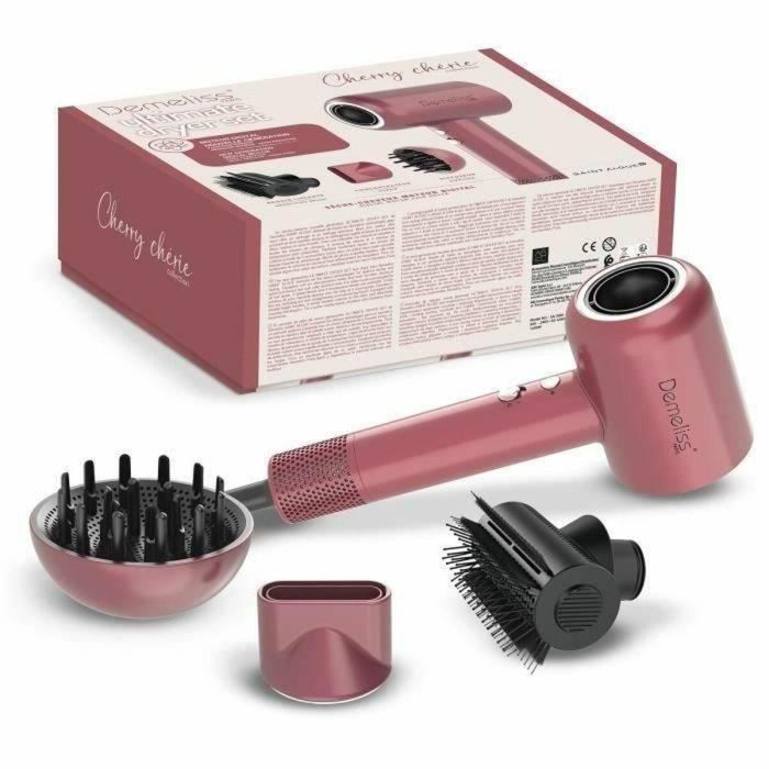 Demeliss Secador de Pelo DEM3666085213765 Ultimate Dryer Set 1600 W Difusor Magnético Cherry Chérie