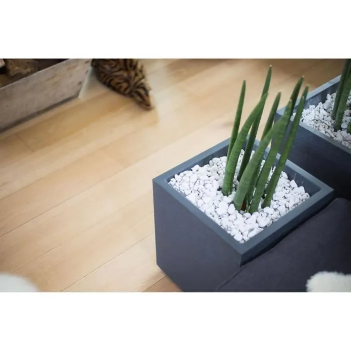 Eda Maceta Cuadrada Graphit 39 x 39 x 43 cm - 35 L - Gris Antracita 3