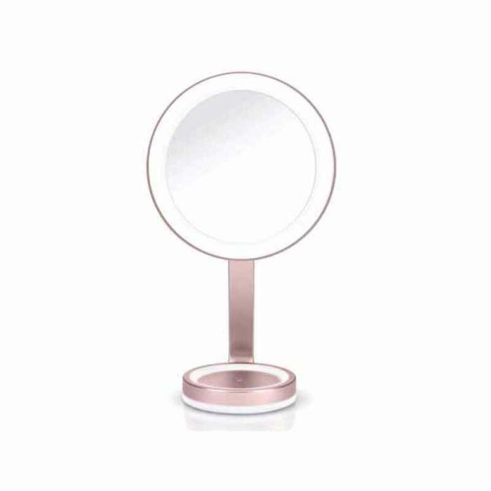 Espejo de Aumento con LED Babyliss 9450E Rosa 0 Espejo de Aumento con LED Babyliss 9450E Rosa 0