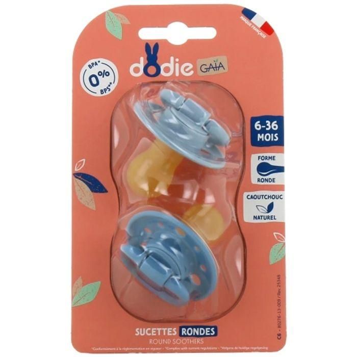 Chupetes - Chupetes redondos Dodie Gaia de 6 a 36 meses (2 unidades, azul) Chupetes - Chupetes redondos Dodie Gaia de 6 a 36 meses (2 unidades, azul)