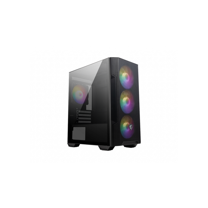 MSI MAG FORGE M100R carcasa de ordenador Midi Tower Negro, Transparente