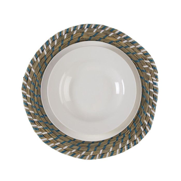 Mantel Individual Blanco y Azul 38 cm - Versa (6 Unidades) 1 Mantel Individual Blanco y Azul 38 cm - Versa (6 Unidades) 1