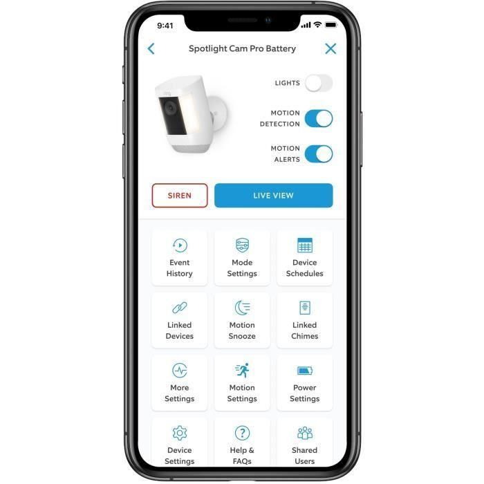 Ring Spotlight Cam Pro Battery Cámara de seguridad IP Exterior Inalámbrica 1080p Blanca 4