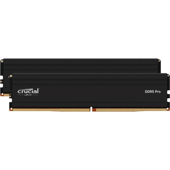 Memoria RAM CRUCIAL DDR5 PRO - Kit de 128 GB (2 x 64 GB) - 5600 MT/s - CL46 Memoria RAM CRUCIAL DDR5 PRO - Kit de 128 GB (2 x 64 GB) - 5600 MT/s - CL46