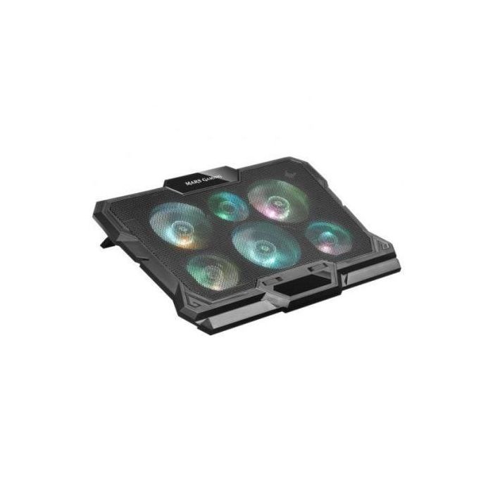Soporte Refrigerante Mars Gaming MNBC4 para Portátiles hasta 17.3"/ Iluminación LED 1