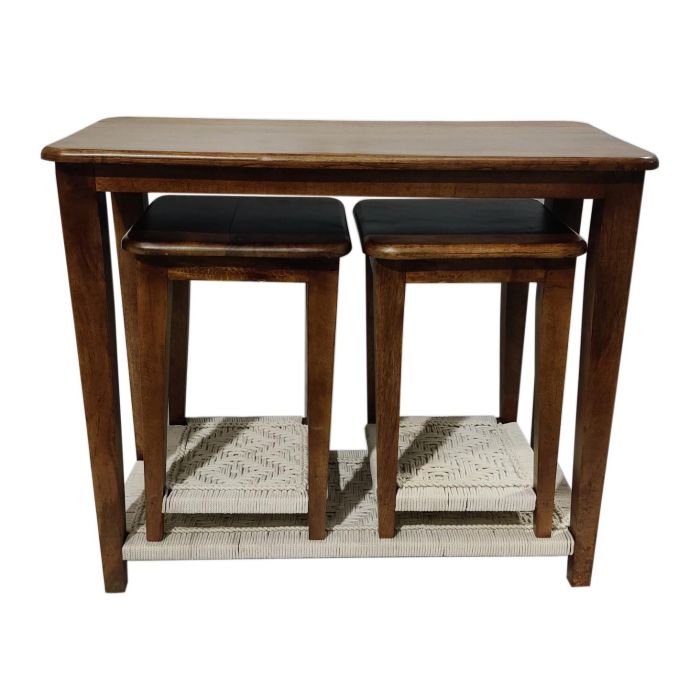 Consola Colonial DKD Home Decor Marron 40 x 81 x 95 cm Set de 3 1