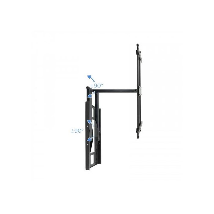 TooQ LP4380XL-B Soporte de Pared Orientable Inclinable para TV 43-80 pulgadas 50kg VESA 200x200 a 800x400 Negro 3
