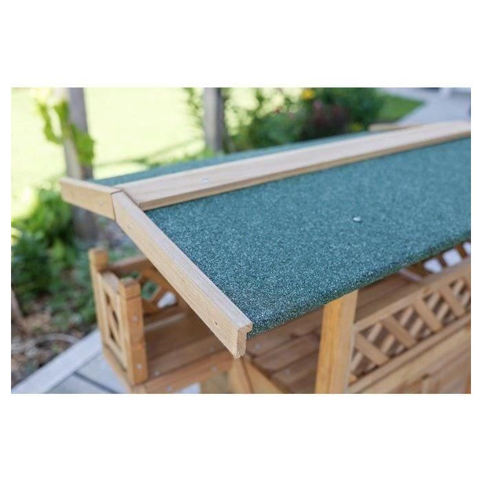 Casa para gatos - KERBL - Lodge - Madera - Marrón / Verde - 77 x 50 x 73 cm 3