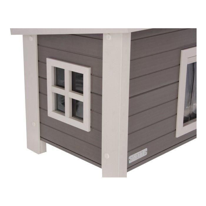 Casa para gatos - KERBL - ECO Eli - Gris / Blanco - 57 x 45 x 43 cm 2