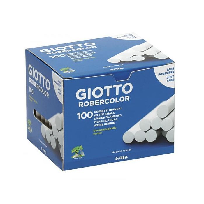 Giotto Tizas Robercolor Antipolvo Blanco Caja 100 Unidades