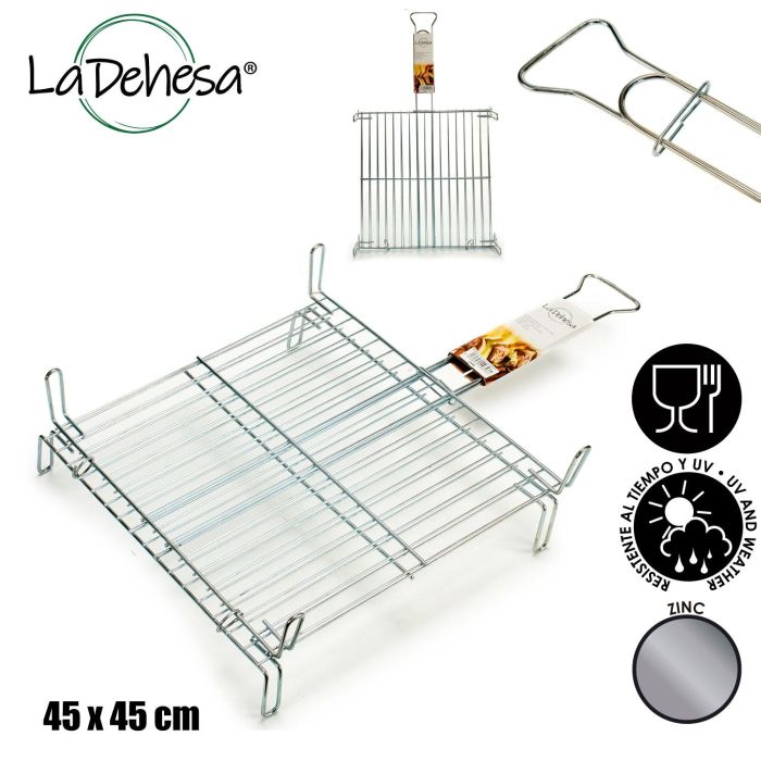 Parrilla Doble Zincada 45 X 45 Cm La Dehesa (5 Unidades) 3 Parrilla Doble Zincada 45 X 45 Cm La Dehesa (5 Unidades) 3