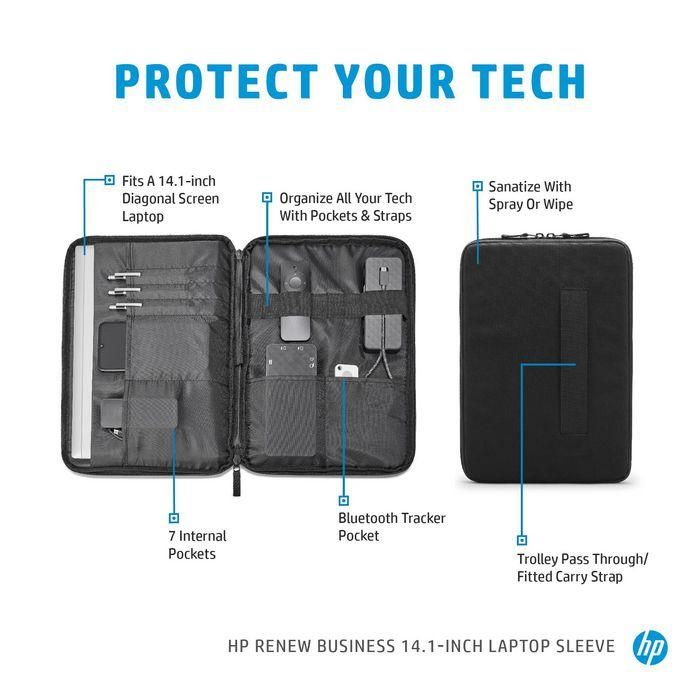 HP Funda para Portátil Renew Business 14.1 pulgadas, Materiales Ecológicos, Protección y Organización 1