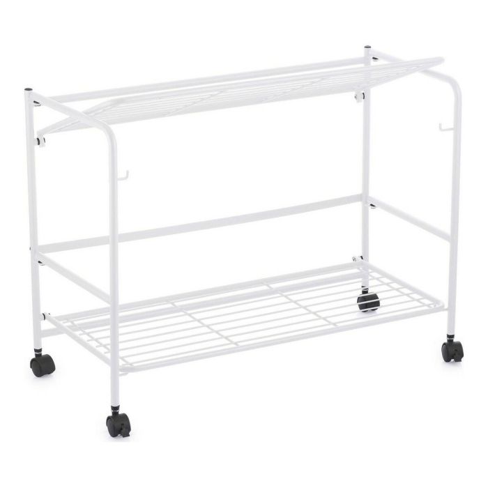 Estantería Confortime Blanco Hierro Plegable Con ruedas (67 x 30 x 44,8 cm) 1 Estantería Confortime Blanco Hierro Plegable Con ruedas (67 x 30 x 44,8 cm) 1