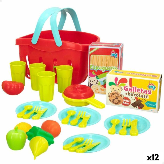 Set de Alimentos de Juguete Colorbaby Menaje y utensilios de cocina 33 Piezas (12 Unidades) Set de Alimentos de Juguete Colorbaby Menaje y utensilios de cocina 33 Piezas (12 Unidades)