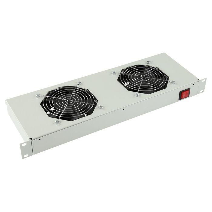 Logon RAF115WH Módulo Ventilador Rack 1U, 2 Ventiladores con Termostato Analógico, Caudal 280m³/h, RAL7035 0 Logon RAF115WH Módulo Ventilador Rack 1U, 2 Ventiladores con Termostato Analógico, Caudal 280m³/h, RAL7035 0