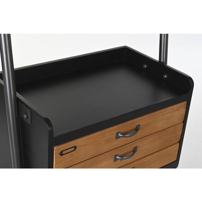 Estanteria Vintage DKD Home Decor Negro Natural 40 x 155 x 67 cm 2 Estanteria Vintage DKD Home Decor Negro Natural 40 x 155 x 67 cm 2