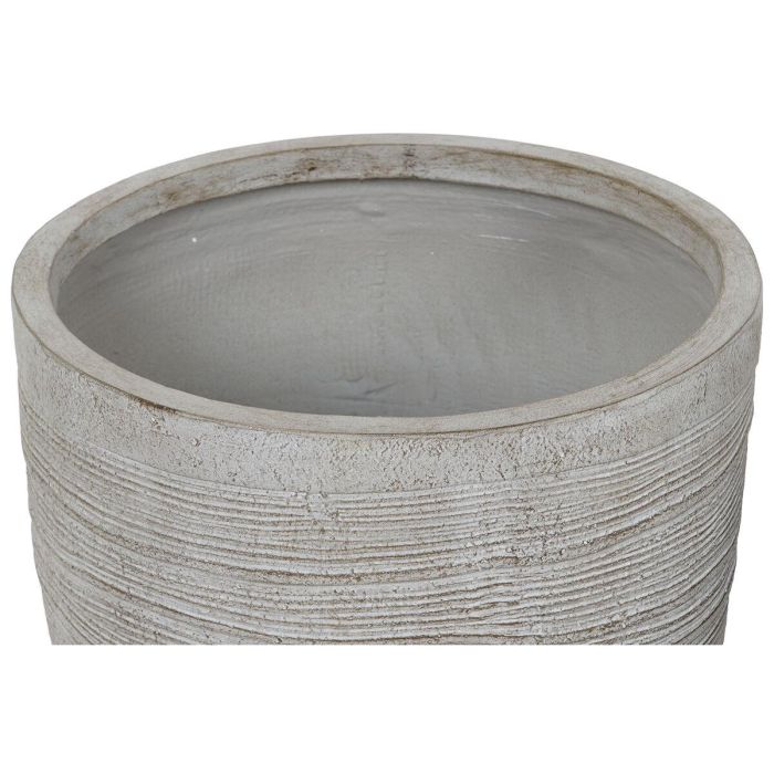 Set de Maceteros Home ESPRIT Beige Fibra de Vidrio Magnesio 45 x 45 x 43 cm (3 Unidades) 4 Set de Maceteros Home ESPRIT Beige Fibra de Vidrio Magnesio 45 x 45 x 43 cm (3 Unidades) 4