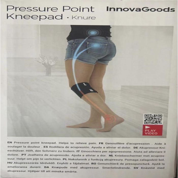 Rodillera de Acupresión Knure InnovaGoods 1 unidad 1 Rodillera de Acupresión Knure InnovaGoods 1 unidad 1