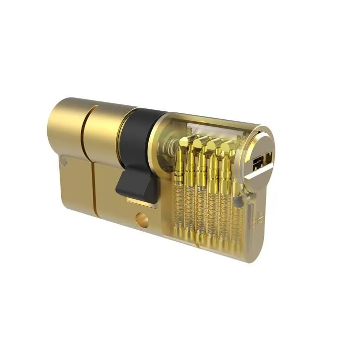 Yale Cilindro de alta seguridad Serie 2100 35x35 mm niquelado, anti-picking, anti-taladro, anti-golpes, 5 llaves 3