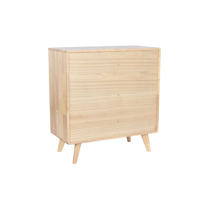 DKD Home Decor Buffet Scandi Rubberwood Ratan Metal Natural 35 x 78 x 73.5 cm con 4 Cajones y 1 Puerta 7