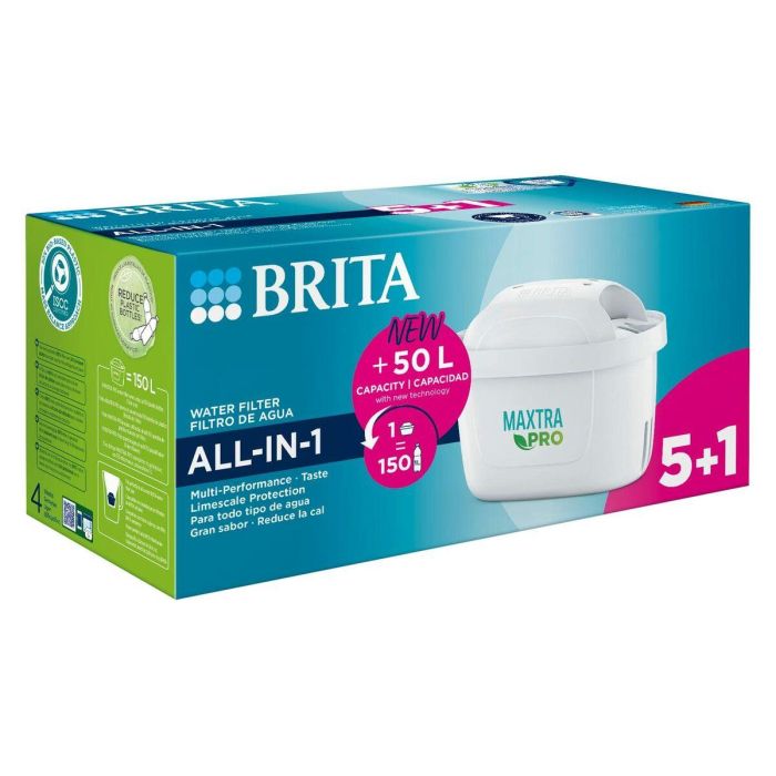 Brita Filtro de Agua Maxtra Pro Pack Todo en Uno (5 + 1 unidades)