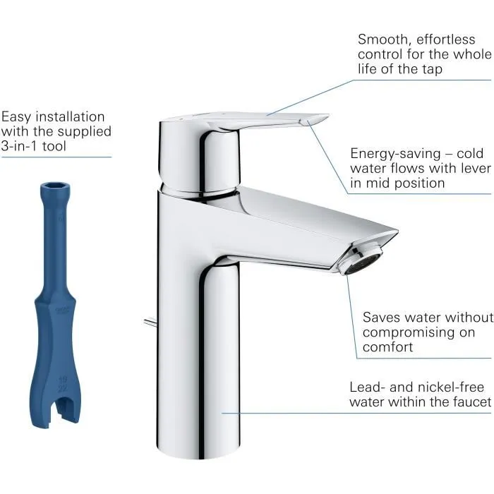 Grohe 4005176624124 Lavabo Monocommande Mequer Tamaño M 3