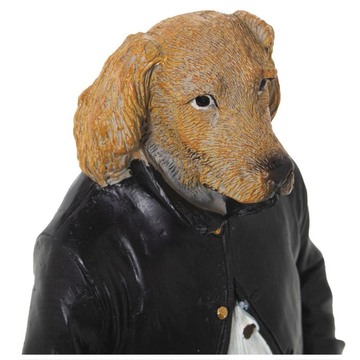 Figura Decorativa Alexandra House Living Negro Plástico Perro Traje 14 x 14 x 31 cm 3