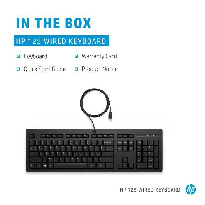 HP 125 Wired Keyboard - INT 7 HP 125 Wired Keyboard - INT 7
