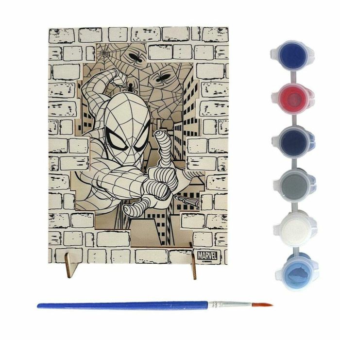 Cerdá Figuras Coloreables Madera Spiderman 21 x 21 x 2 cm para Niños +3 Años 5 Cerdá Figuras Coloreables Madera Spiderman 21 x 21 x 2 cm para Niños +3 Años 5