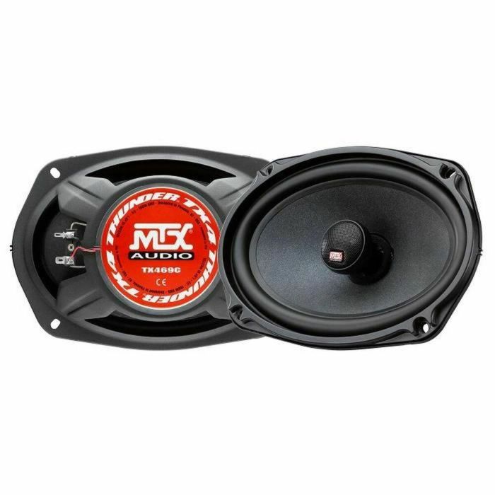 MTX TX469C Altavoces Coaxiales 6x9 pulgadas, 3 Vías, 100W RMS / 400W Pico, 4 Ohms, 94.5dB Sensibilidad, Rejillas Incluidas