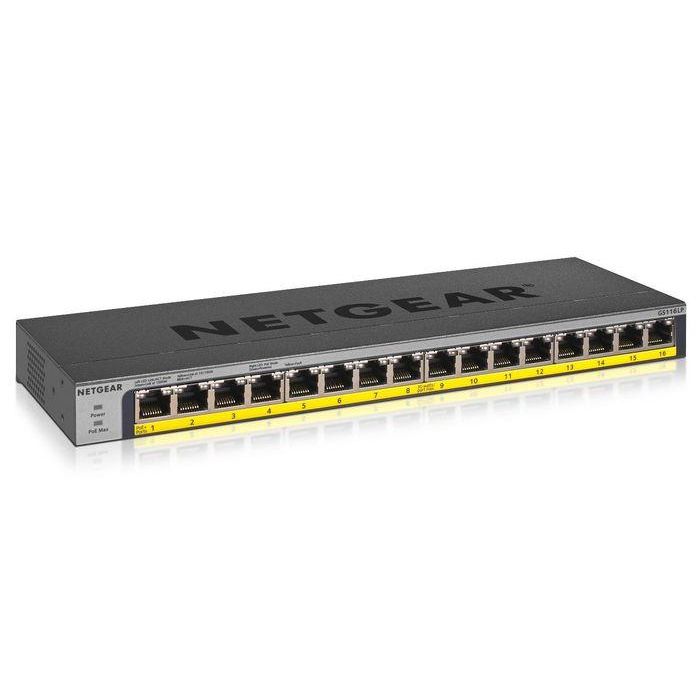 Switch Netgear GS116LP-100EUS Negro RJ-45 x 16 Switch Netgear GS116LP-100EUS Negro RJ-45 x 16