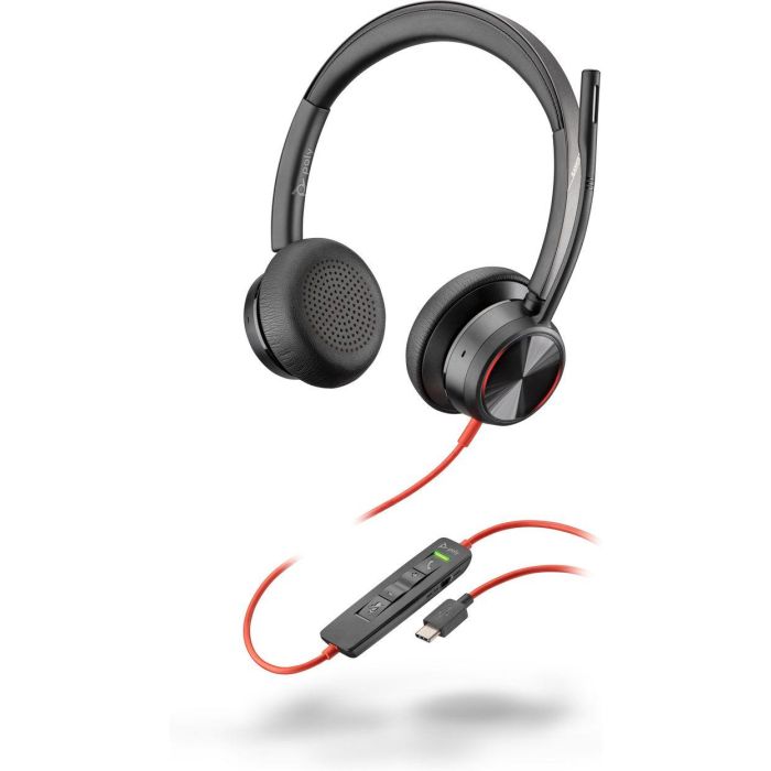 HP Poly Blackwire 8225 USB-C Auriculares con Cancelación de Ruido Híbrida y Acoustic Fence para Oficina y Música 1