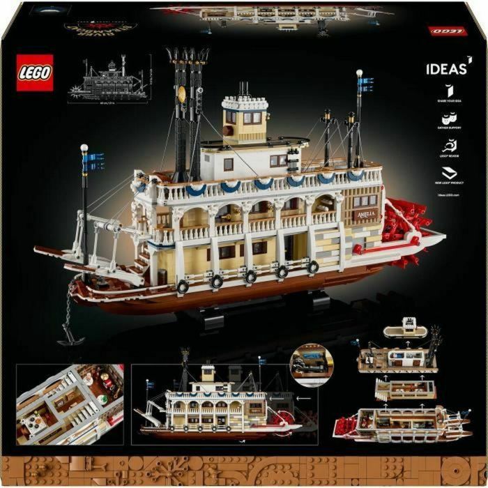 Lego Ideas 21356 Barco de vapor del río Misisipi - Set de Construcción para Adultos