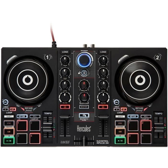 Hercules HER1697703180848 DJLEARNING KIT MK2 - Kit de DJ todo en uno para aprender a mezclar con software y tutoriales incluidos 2